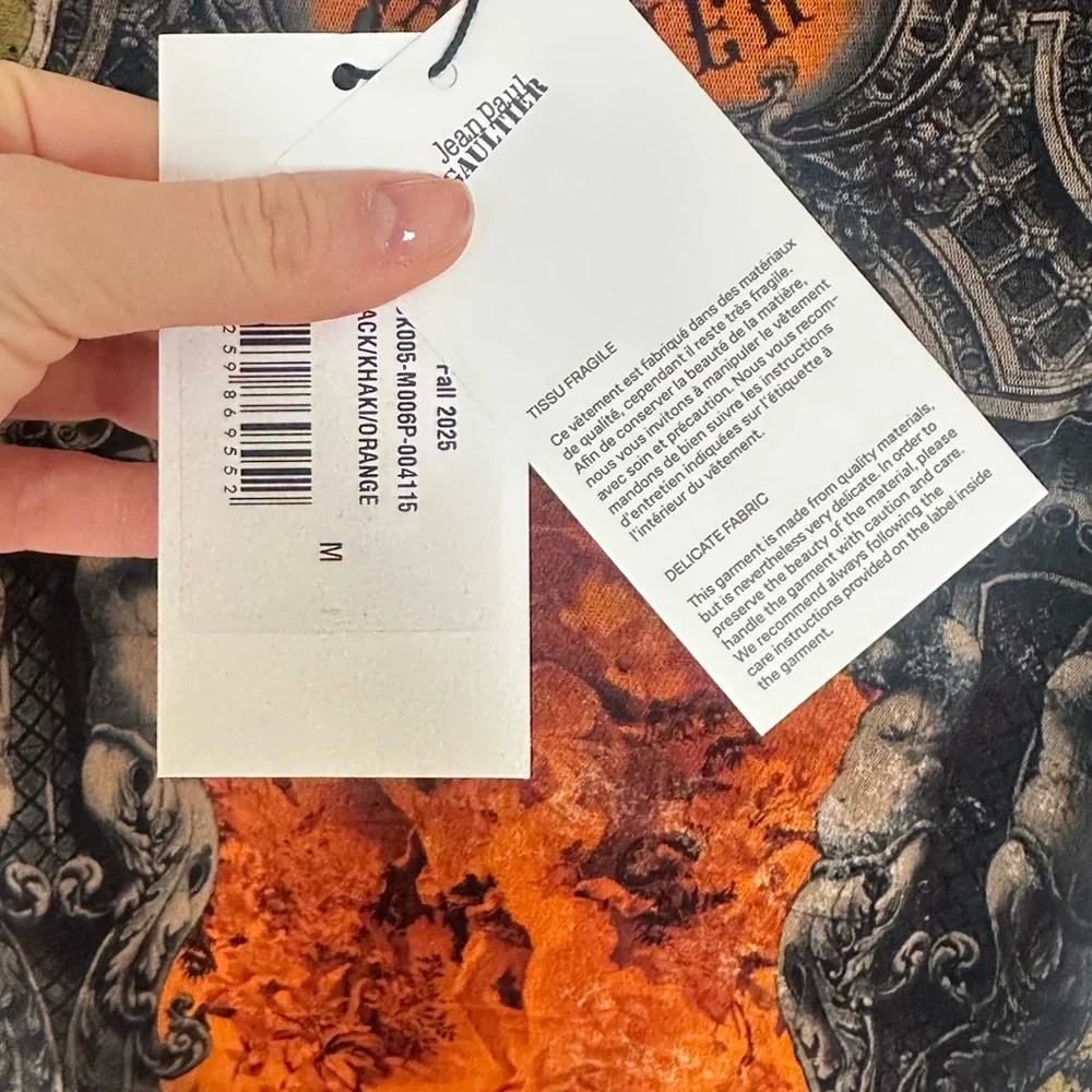 Jean Paul Gaultier Orange and Black Maxi Skirt - Picture 8 of 8